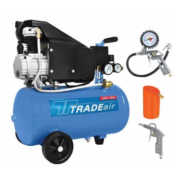 Trade Air Direct Drive Air Compressor 24Lt 1.5HP 