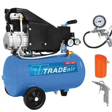 Tradeair direct drive 24lt 1.5hp air compressor