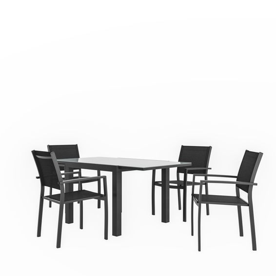 NATERIAL LYRA ALU DINING ARMCHAIR DGRY