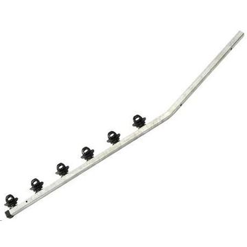 Electric fence bracket square tube 6 lines angled hot dipped galvanised
