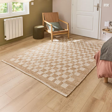 Rug checks natural 160x230cm inspire
