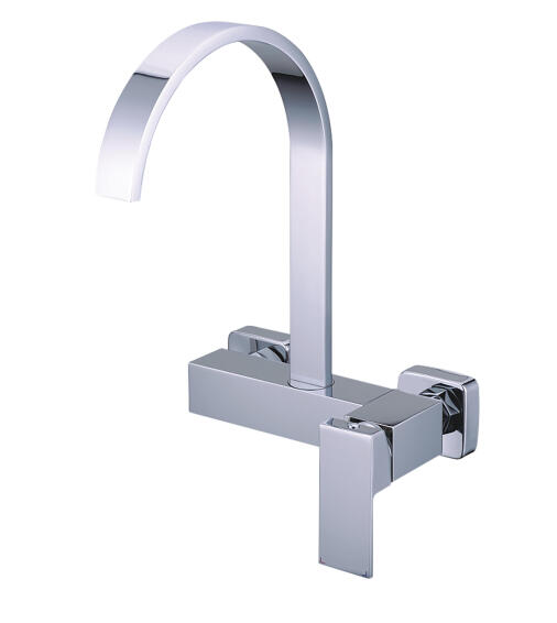 TRIUMPH Tanzanite Kitchen Sink Mixer Tap Wall Type Chrome H30cm Spout Reach 20cm