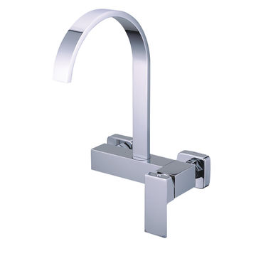 TRIUMPH Tanzanite Kitchen Sink Mixer Tap Wall Type Chrome H30cm Spout Reach 20cm
