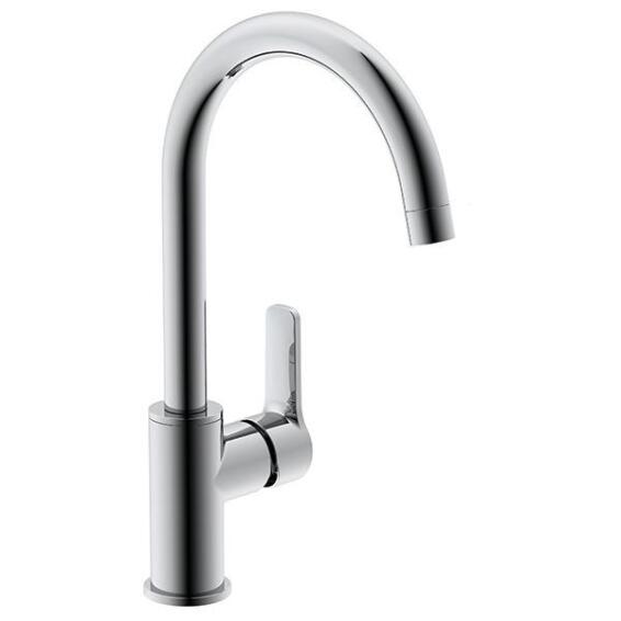Franke kitchen sink mixer tap highrise swivel single lever chrome h32cm
