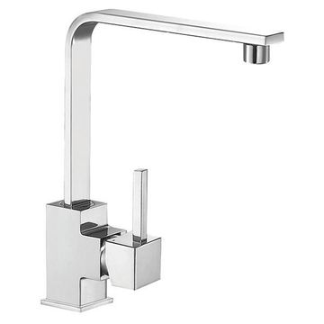 FRANKE Enix Square Kitchen Sink Mixer Tap Single Lever Chrome H30.3cm Spout Reach 22.5cm