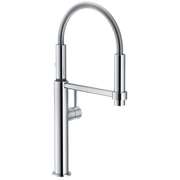 Franke Pescara Pro Kitchen Sink Mixer Tap Spring Neck Chrome H46Cm Spout Reach 20Cm