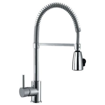 Kitchen sink mixer tap franke cascade pro spring neck chrome h48cm spout reach 21.9cm