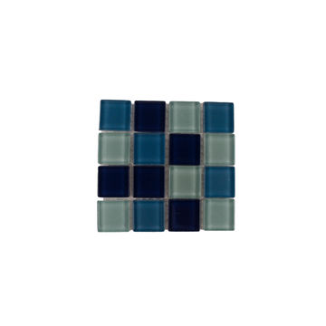 P-CRYSTAL GLASS GREEN MIX 23X23X4MM