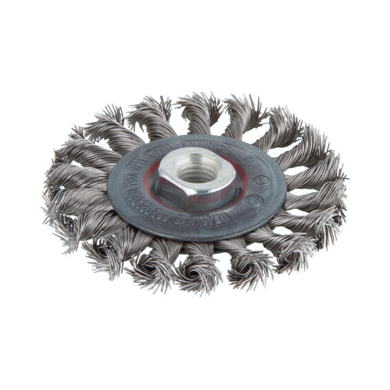 Stainless steel wire wheel brush m 14 WOLFCRAFT
