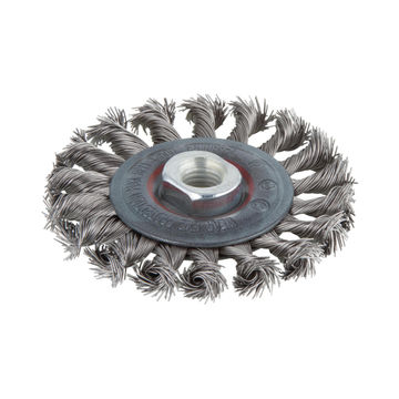 Stainless steel wire wheel brush m 14 WOLFCRAFT