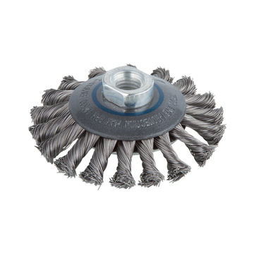 Wire brush conical twisted thread m 14 WOLFCRAFT