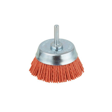 Nylon cup brush 6 mm shank WOLFCRAFT
