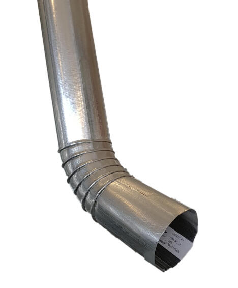 Galvanized Steel Round Downpipe 75mm x 2.7m Soldered Shoe PREMIER