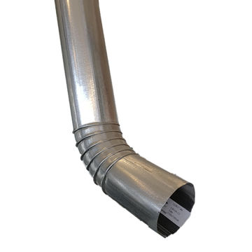 Galvanized Steel Round Downpipe 75mm x 2.7m Soldered Shoe PREMIER