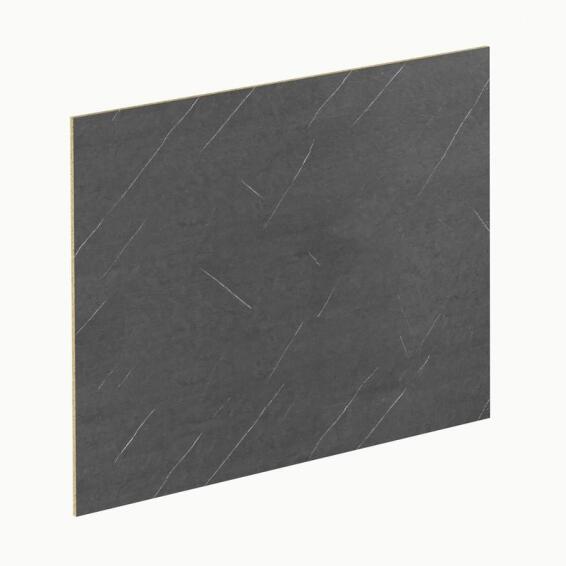Kitchen Backsplash Laminate W300Cm X H64Cm X D0,8Cm Black Marble/Cabin Wood