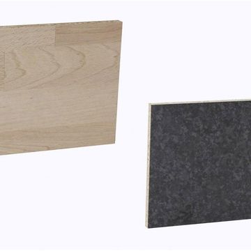 Kitchen Backsplash Laminate W300Cm X H64Cm X D0,8Cm Beech/Black Marble