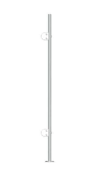 Stainless Steel 304 oval end post for glass balustrade solution on leveled surface
