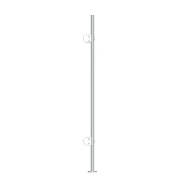 Stainless Steel 304 oval end post for glass balustrade solution on leveled surface