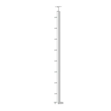 Stainless Steel 304 end post for cable balustrade solution on leveled surface