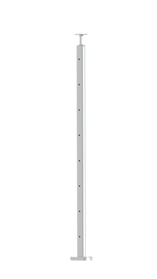 Stainless Steel 304 intermediate post for cable balustrade solution on leveled surface