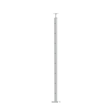 Stainless Steel 304 intermediate post for cable balustrade solution on leveled surface