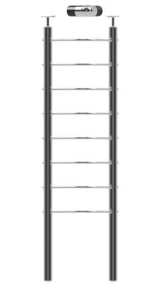 Stainless Steel 304 corner post for cable balustrade solution with leveled surface side mount installation
