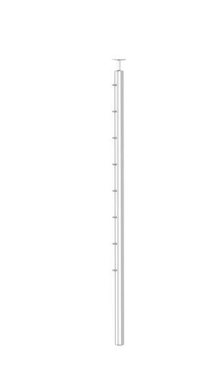 Stainless Steel 304 end post for cable balustrade solution on leveled surface