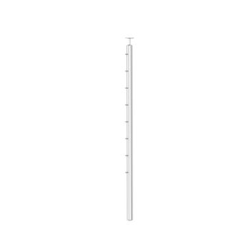 Stainless Steel 304 end post for cable balustrade solution on leveled surface