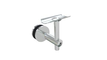 Handrail Bracket Stainless Steel for Glass Mount Adjustable Curved Plate