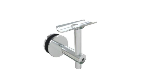Stainless Steel 304 adjustable handrail bracket for glass balustrade from 6mm up to 11mm and round handrail
