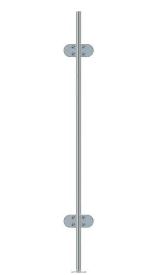 Stainless Steel 304 oval intermediate post for leveled surface