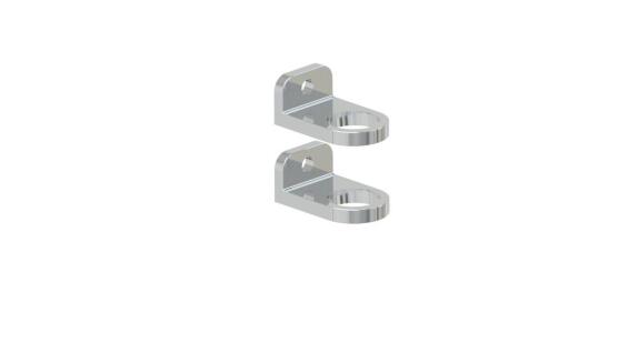 Pack of 2 Stainless Steel 304 angle lock brackets for side Mounting 38.1mm diameter post
