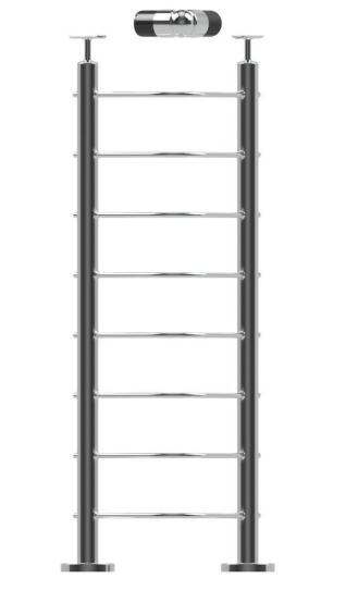 Stainless Steel 304 corner post for cable balustrade solution on leveled surface