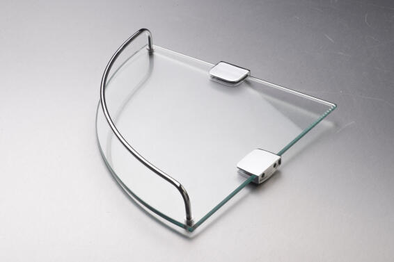 Gio demola wall mounted glass corner shelf