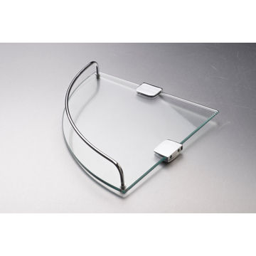 Gio demola wall mounted glass corner shelf