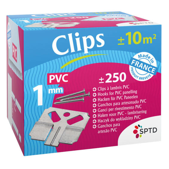 Pack of 250 1mm clips for Installation of PVC Cladding