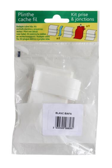 PVC Skirting Plug Kit White T12mm x W60mm x L30mm