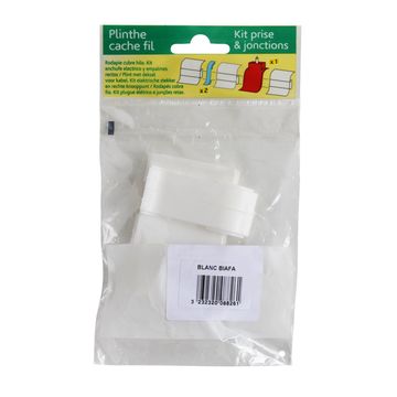 PVC Skirting Plug Kit White T12mm x W60mm x L30mm