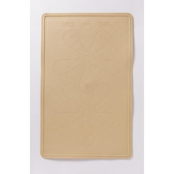 Bath and shower pvc mat beige 56cmx35cm