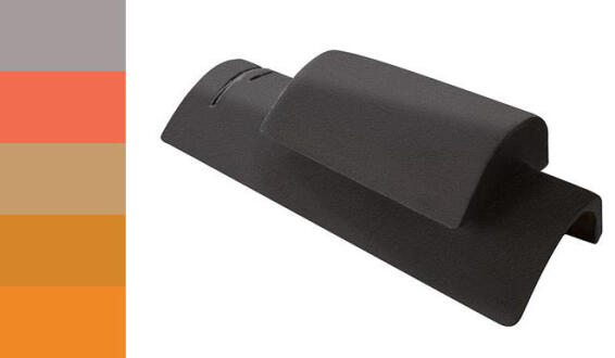 Concrete Roof Tile Ventilated Ridge Amber MARLEY