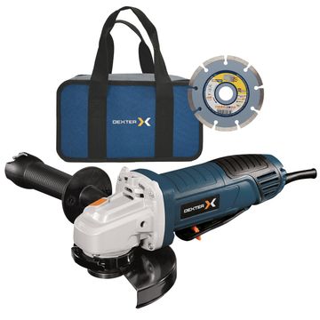 DEXTER Angle Grinder 800W in a tool bag and 1PCS DEXTER Diamond Disc