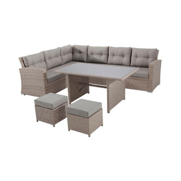 Sofa Set Palermo 6 Seater Corner Set Rattan