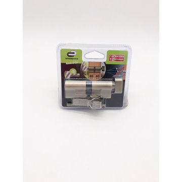 Thumbturn cylinder aluminium brass finish 40x40mm standers