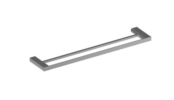Double towel bar zinc and brass SENSEA Eden 60cm