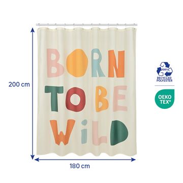 Sensea Polyester Shower Curtain Kids Pattern W180cmxH200cm