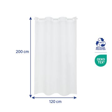 Sensea Neo Polyester Shower Curtain White W120cmxH200cm