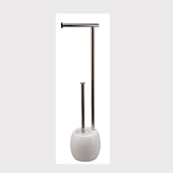 Rondo toilet brush & paper holder white
