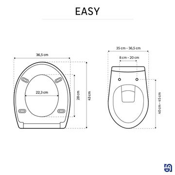 Sensea Easy Oval Toilet Seat White Satin 