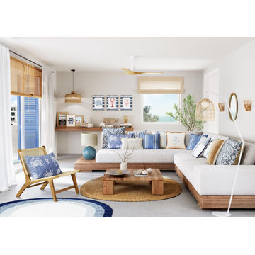 Inspire Lorets Ceiling Fan without light 122cm White &wood