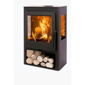 Fireplace FreeStanding Coral  EcoDesign Panadero 3v Black Steel 5.4KW